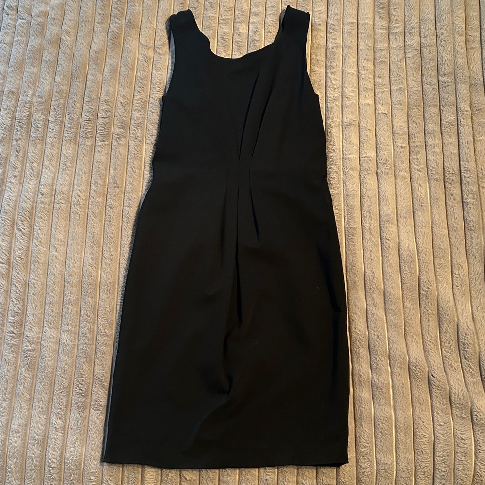 Pink Tartan Elegant Black Midi Dress LBD size 4